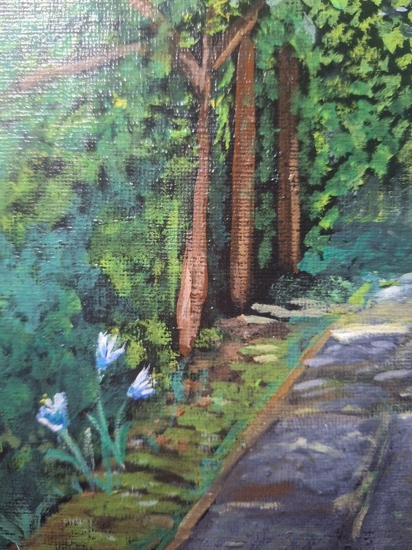 Orginal Misty Path 8x10 Stretched Canvas gallery