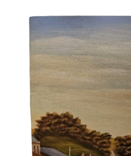 Vintage Oil Painting On Board Of A Scottish Sheep Farm, Robert Stalker, Artist gallery