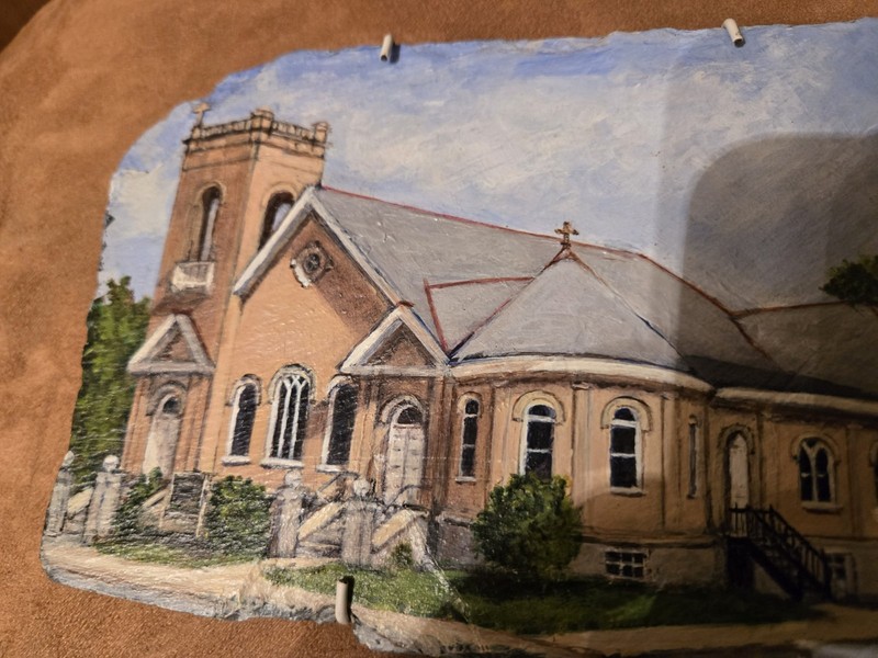 Painting On Slate – Advent Lutheran Church Lancaster, PA. (AFIT – 405)