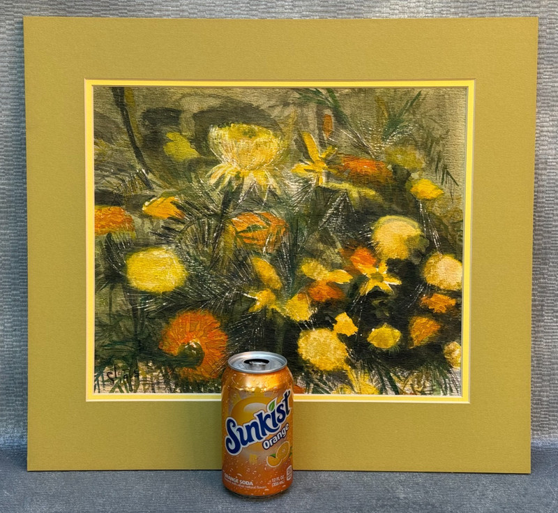 MAYBE INGRID SLOT SIGNED ORIGINAL PAINTING INK & WATERCOLOR FALL FLOWERS 1965 65 gallery