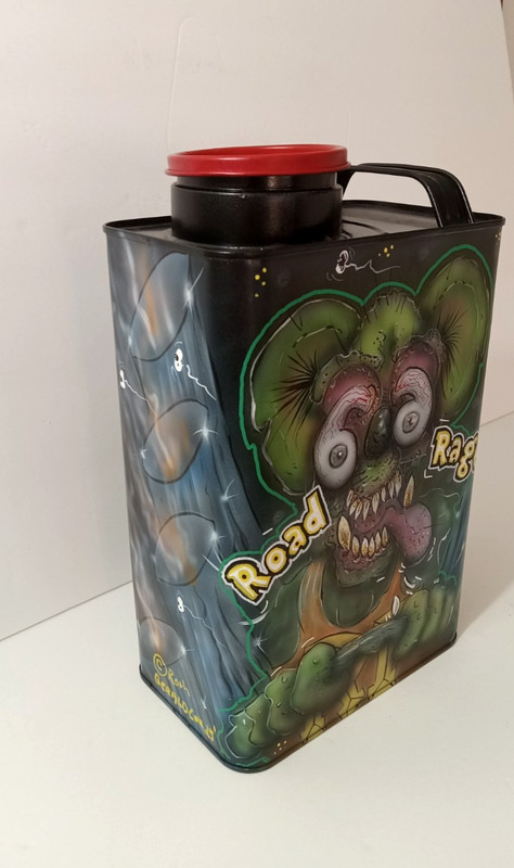 Hand-Painted Rat Fink on Thinner Can – Licensed by Roth Estate One of a Kind! gallery