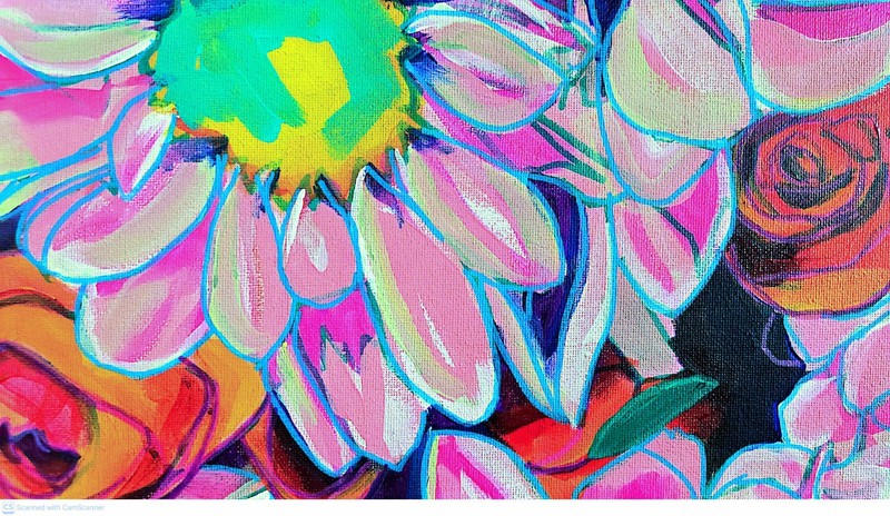 12x9 Botanical Art Modern Abstract Expressionism Xtn Original Canvas Painting gallery