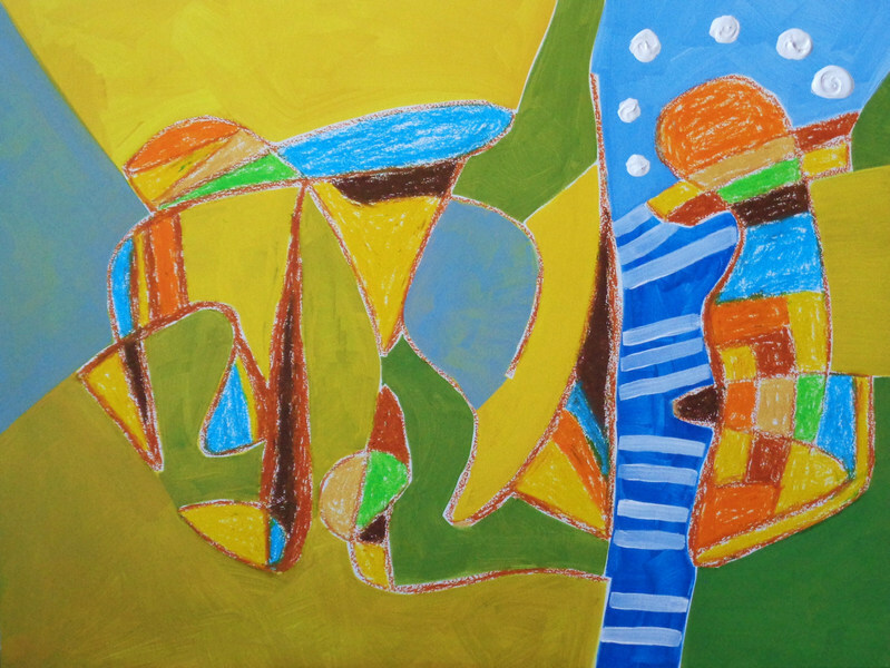 «The House at the Lake (7)» | Abstract Composition | Matthew Zedler $3,500.00