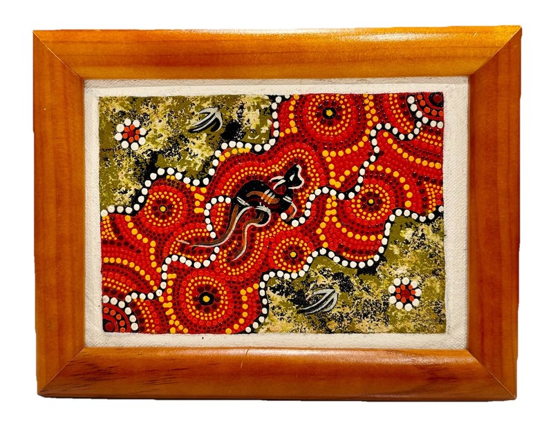 Original Painting (Early 2000s) Valdo, Australia – Kangaroo Painting 7”x5”