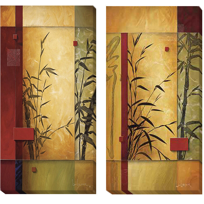 Garden Dance I & II by Don Li-Leger 2-pc Gallery Wrapped Canvas Giclee Art Set