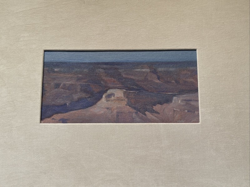 JOHN AXTON PAINTING LANDSCAPE GRAND CANYON VIEW IMPRESSIONIST FAMOUS LISTED OIL gallery
