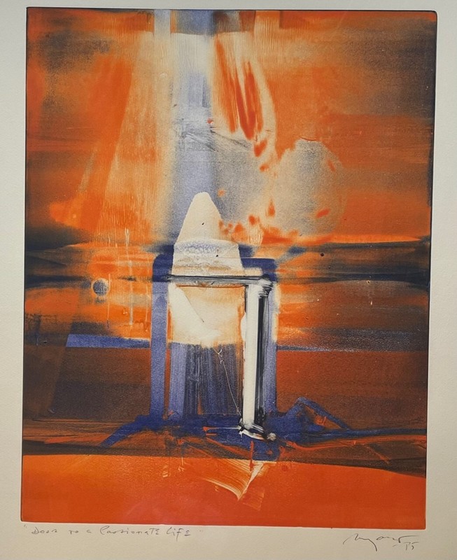 Original SERGIO MOYANO 'Door to A Compassionate Life' ABSTRACT Monotype PAINTING gallery