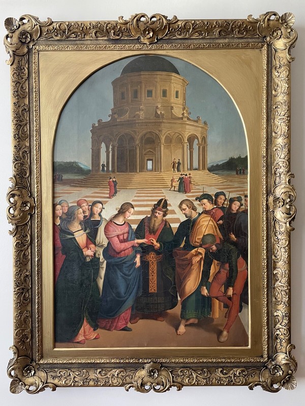 After Raphael, Marriage of the Virgin, large and magnificent 18th century oil gallery
