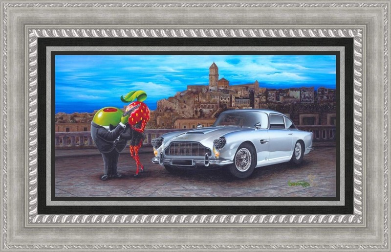 NEW Michael Godard Art «007 in Europe» Embellished Giclée on Canvas signed w/COA