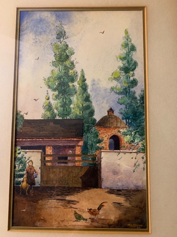 Watercolor R L Novak 1932