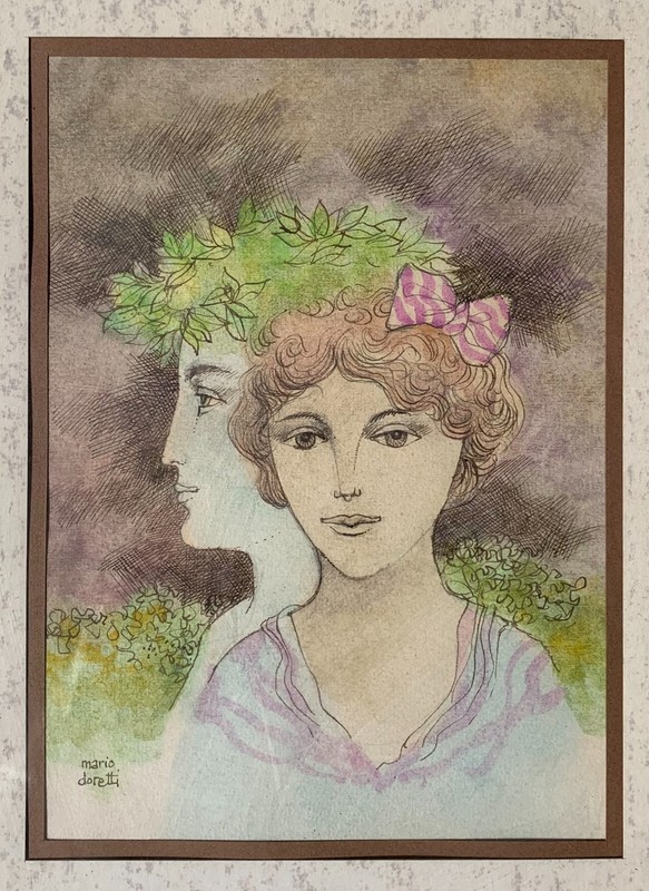 Mario Doretti (Israeli / Italian , b. 1929) Impressionist Watercolor Painting