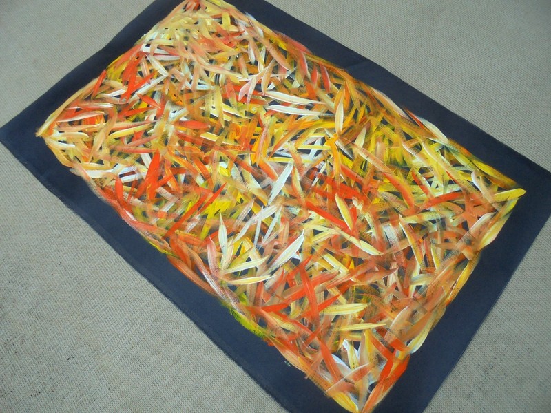 LOUISE NUMINA 85 x 55 cm Original Aboriginal Painting. Spinifex Grass
