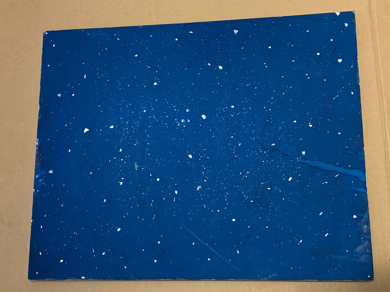 Night Sky With Stars Blue ACRYLIC ABSTRACT ART PAINTING ON CANVAS Minimalist