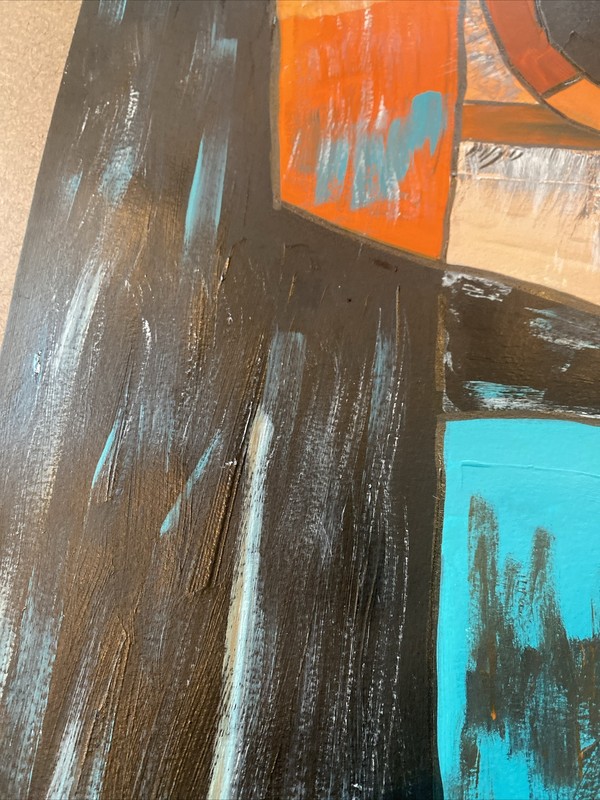 18/24 Original Painted On High Quality Paper, Abstract,bird,cubism, gallery