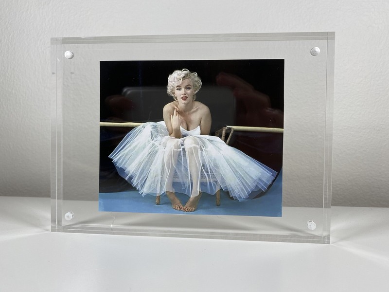 Marilyn Monroe White Dress/Sitting 4 3/4 x 4”