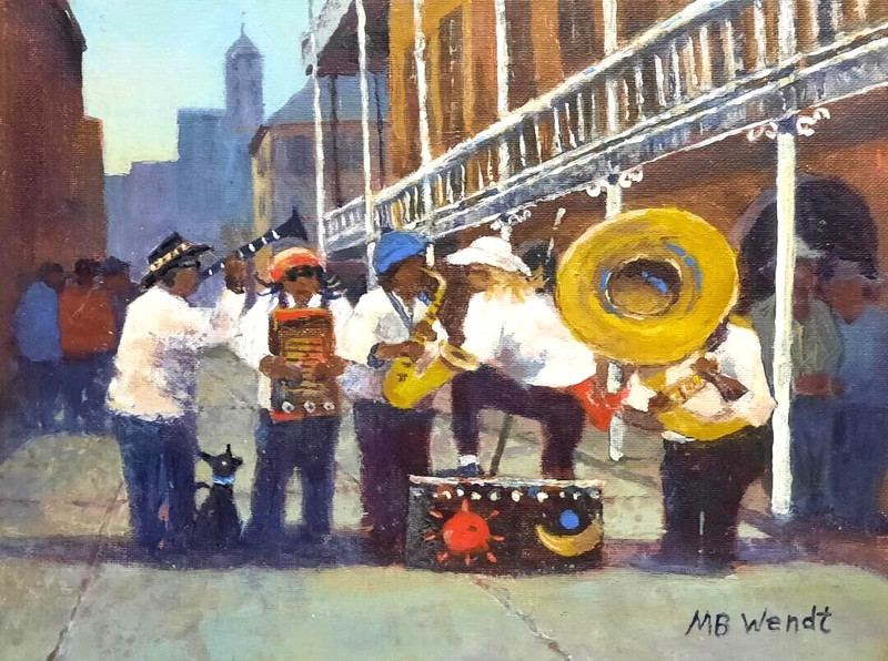 Original Acrylic Painting of New Orleans Street Musicians… 9×12 NOT A PRINT
