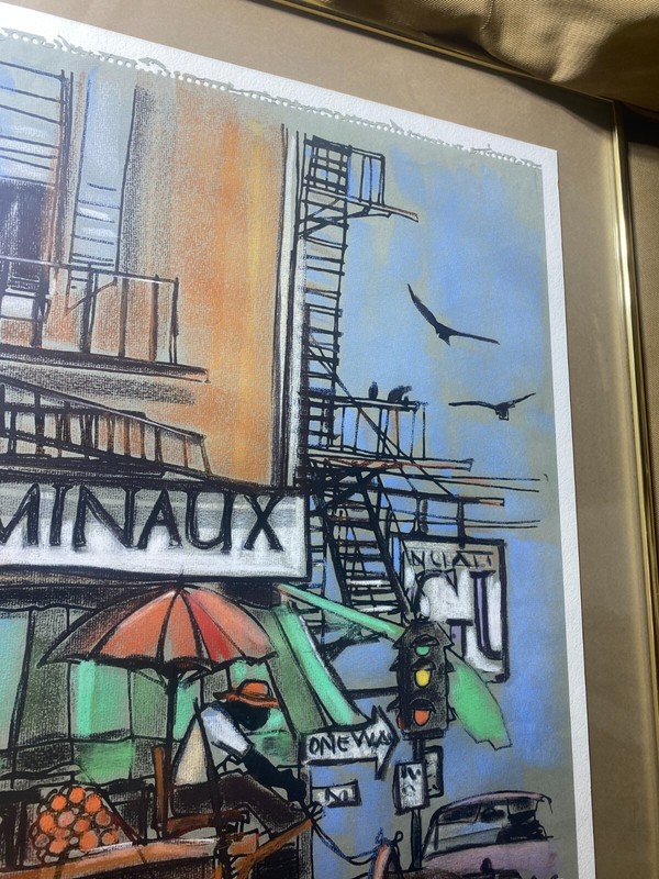 James Groody (Born 1940) "Waiting For The Light" Pastel & Marker -Signed/Framed gallery