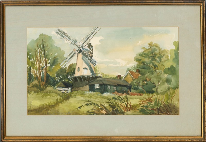 Freda Tremlett – Mid 20th Century Watercolour, The Mill At Shipley