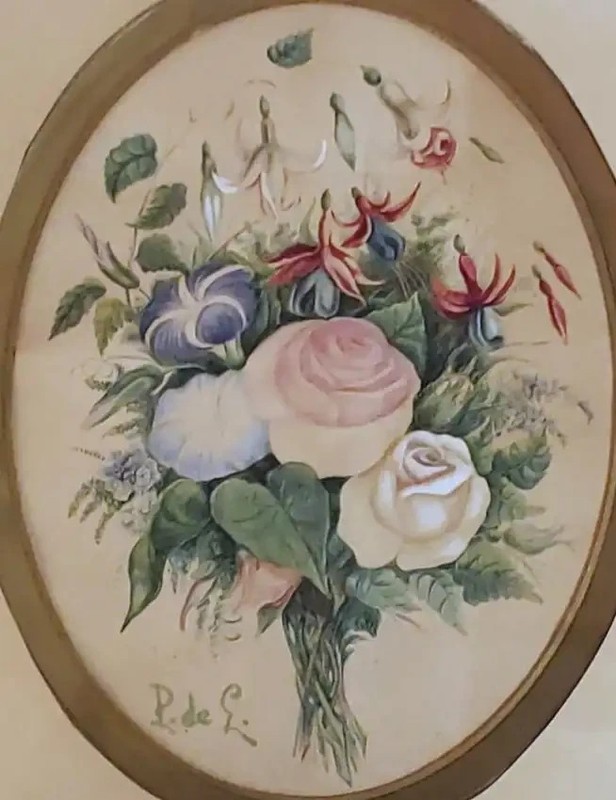 Listed Artist Paul de Longpre (1855–1911) Untitled Floral Still Life 10×13