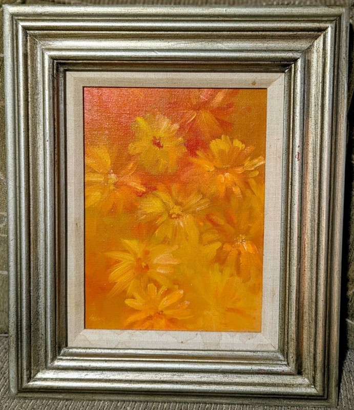 Pat Ambrose: Beautiful Flowers; Oil On Canvas, 12 x 14″ 16 x 19″ Framed;…