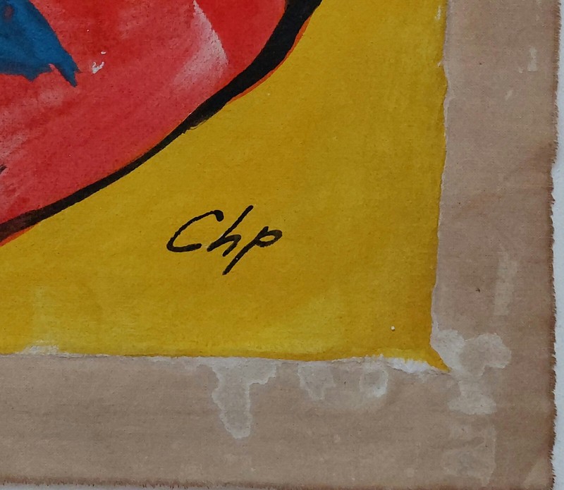 C. H. Pedersen Signed Abstract Oil Painting on Canvas - Danish Modern Art gallery