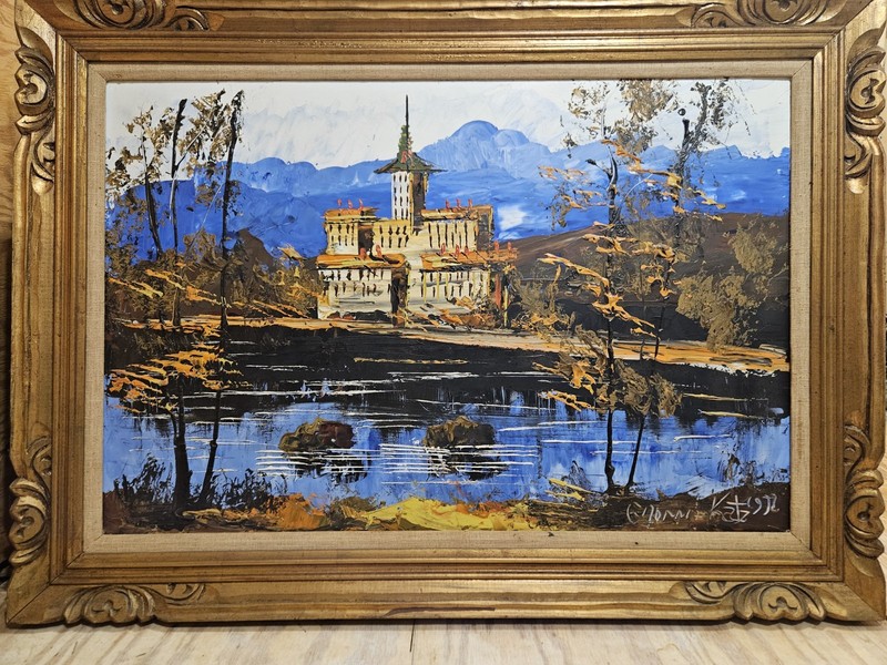 1972 PAINTING BY ARTIST MORRIS KATZ SIGNED FRAMED ( LARGE SIZE )