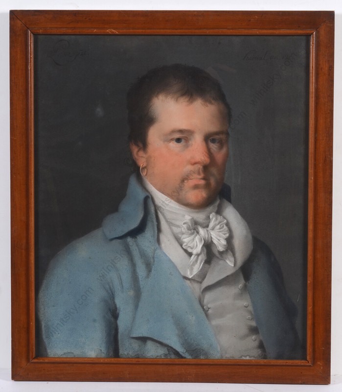 Joseph Petitot (1771-1844) «Monsieur Wattepin», fine pastel portrait, 1804
