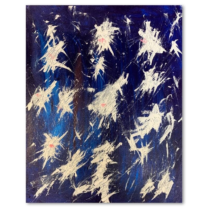 Irv Wiener(1922-2021) Beautiful Original Painting on Stretched Canvas with LOA.