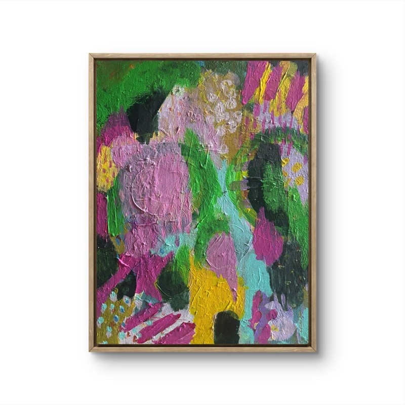 Debutant 11x14 ABSTRACT Flowers IMPRESSIONISM ORIGINAL Canvas gallery