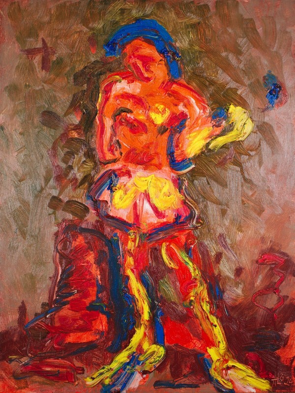 Oil painting «Pandora» unique signed Prof. em Andreas Loeschner-Gornau