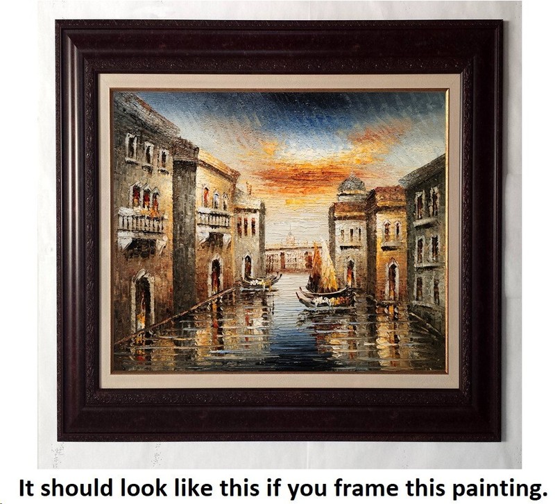 Venice - Antique Style #5D-BDV-5 , 20x24 - Hand Painted Oil Painting on Canvas gallery