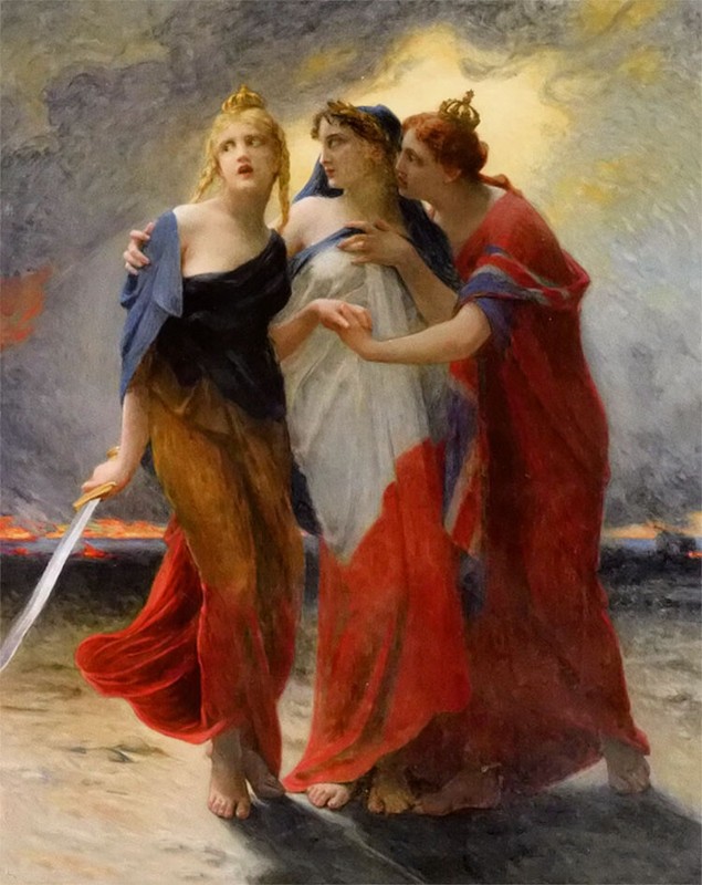Oil painting Belgium France and England before the German invasion girls beauty