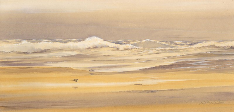 Geoffrey Plant (1939-2000) – 20th Century Watercolour, Sunset Reflections