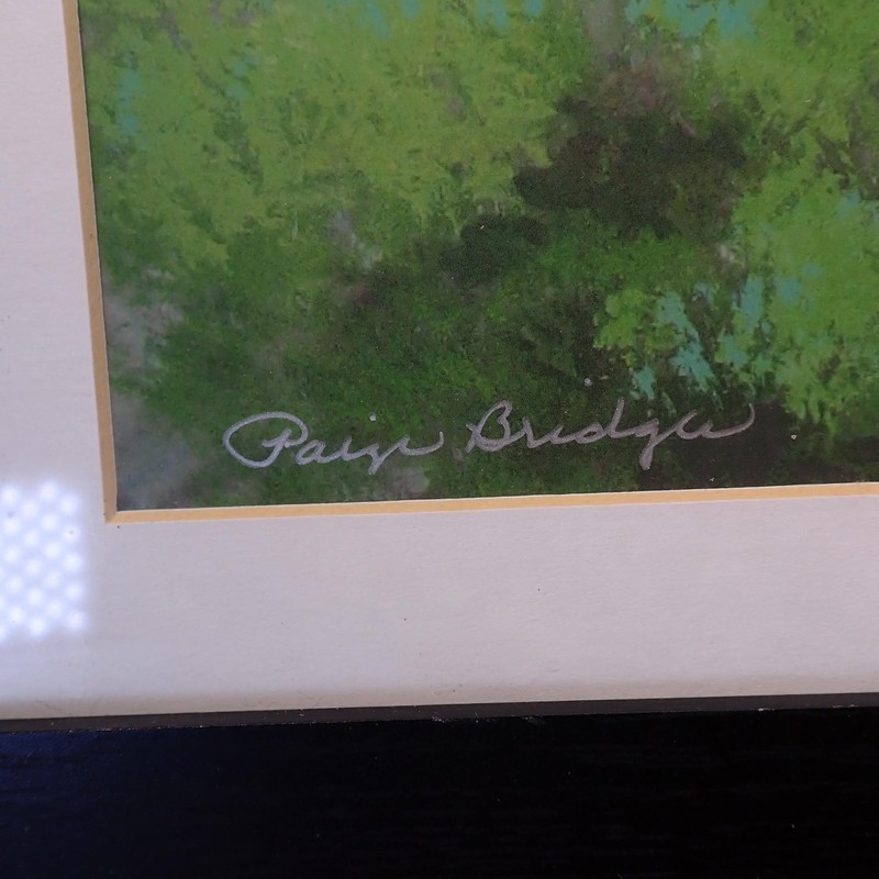 Paige Bridges Scenic Overlook Trailer Car Acrylic Painting Signed Framed Art gallery