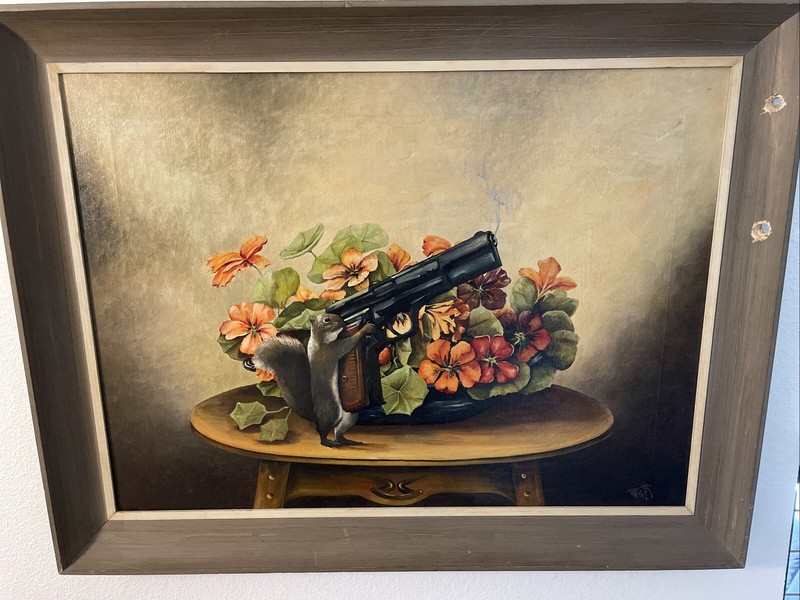 Dave Pollot «Hair Trigger”- Original – 27 X 35” Including Frame – 2023