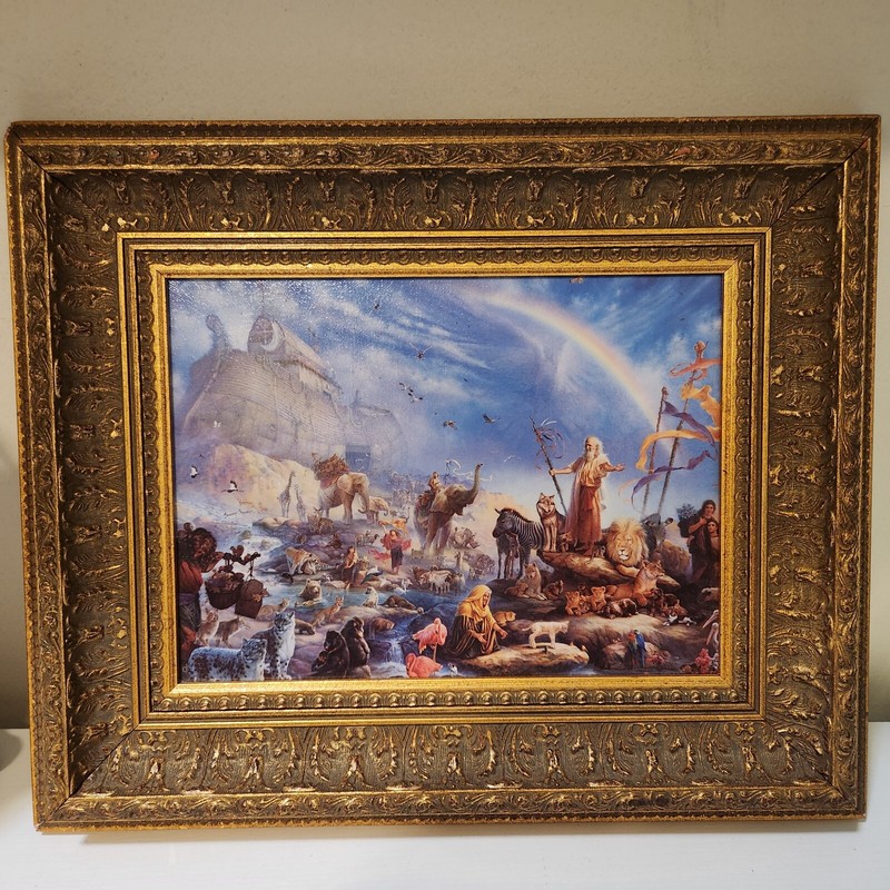Tom Dubois «THE CELEBRATION» Noahs Ark Licensed Print-Ornate Gold Gilded Frame