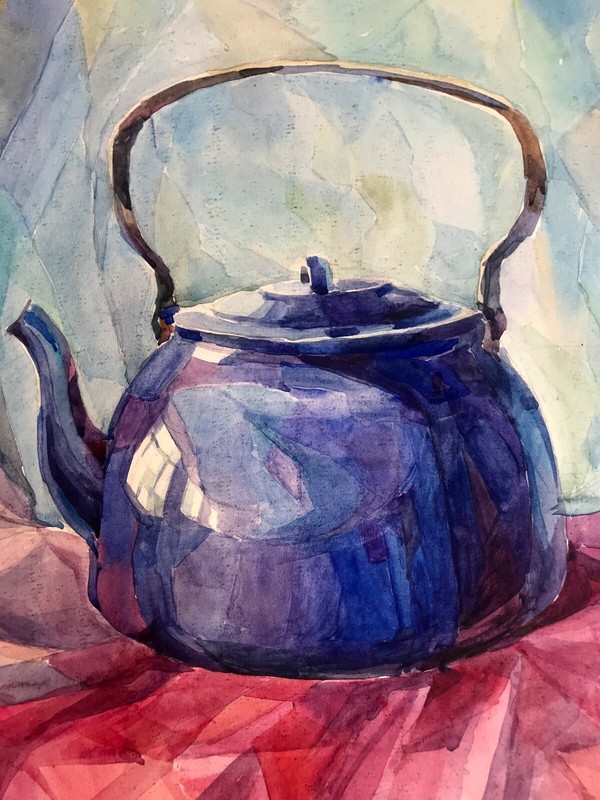 Watercolor Painting Kettle On The Table Unknown Artist Unframed Decor nAAA2795 gallery