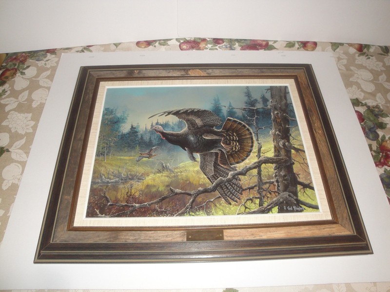 Ted Blaylock Original Oil Painting On Board Turkeys «Startled Gobblers» LOOK!