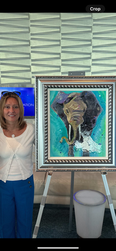 "One of a Kind" Original Kalinka Duaiv "Elephantesque" on Canvas Signed & Framed gallery