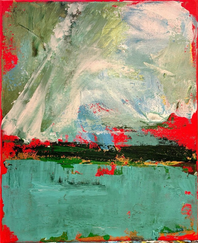 Beneath The Sky UNFRAMED Abstract on Сanvas wall-art signed 14x11 Brand New gallery