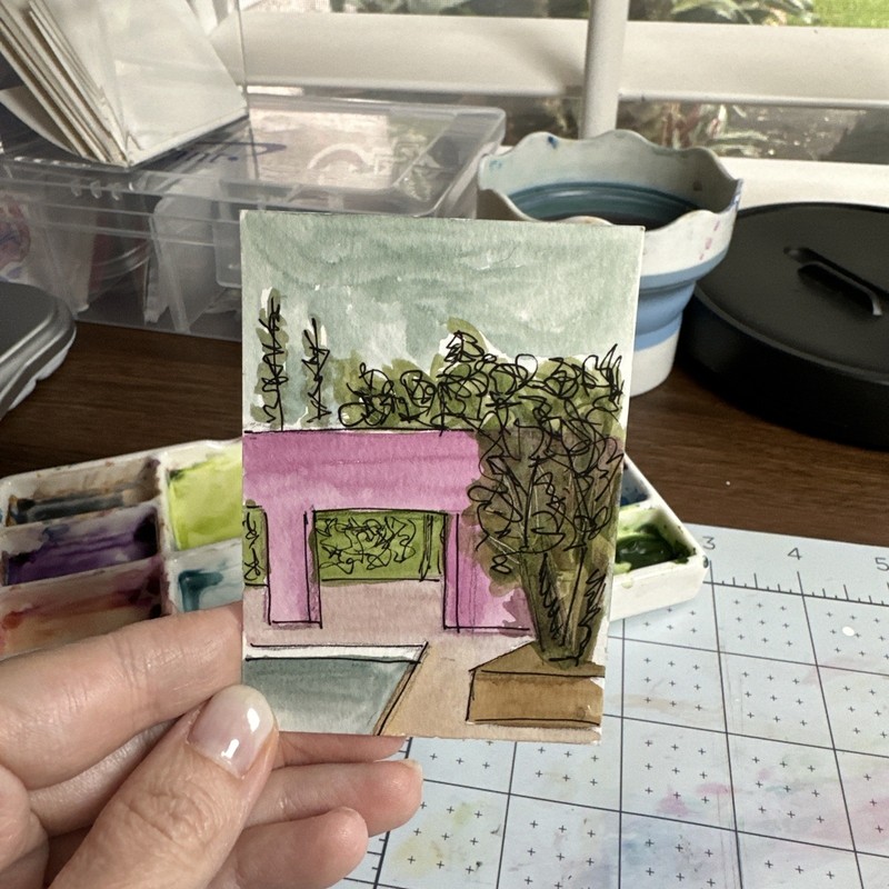 ACEO Original Art Card – Mexico City Study – 1K to OK #111 gallery