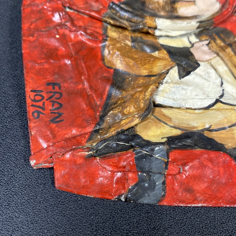 Painted Tin Napoleon Bonaparte French Art military By Fran 1976 Outsider Art WOW gallery