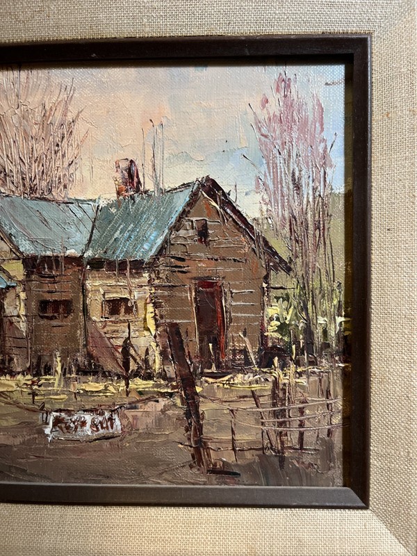 JACK HOWARD BUCKLEY DISNEY STUDIO ARTIST VINTAGE HOUSE LANDSCAPE OIL PAINTING gallery