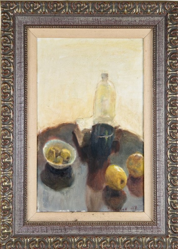 Leonid Balaklav Still Life Oil on Canvas Signed & Dated 22″ x 16″ 1997