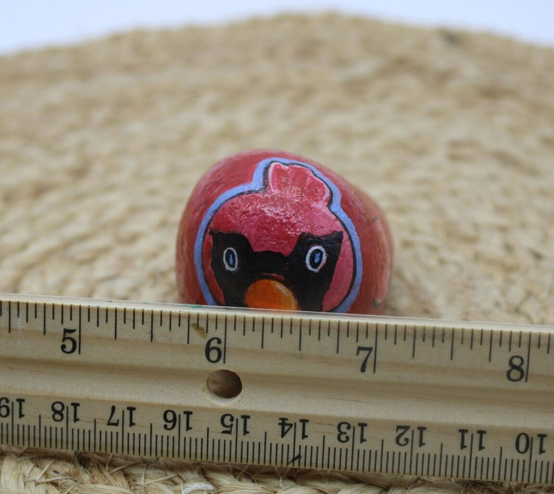 Hand Painted Rock ~ County Red Robin~ Outdoor Art Garden Decor ~By Rockn Palette gallery