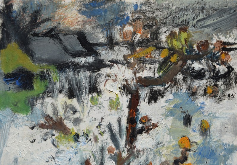 Walter Gutbrod 1908-1998 Ludwigsburg / oil / winter still life flowers 1994 gallery