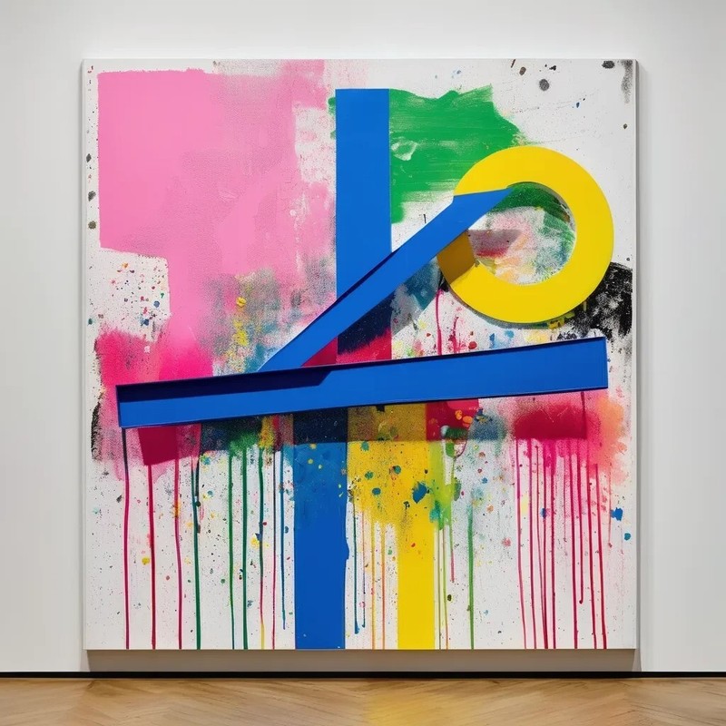 Splash Abstract Handmade Airbrush Pink 140x150cm Canvas Pictures / 5cm Strong