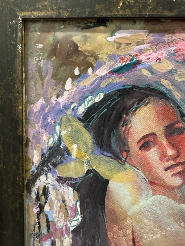 QUALITY VINTAGE ART URCIOLI EXPRESSIONISM SGND FRMD FROM THE ITALIAN SCHOOL gallery