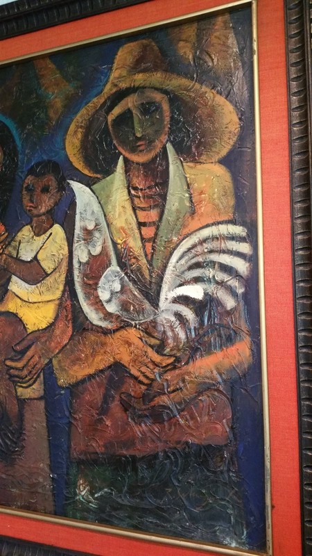 Large oil on canvas by well known Filipino artist Roger San Miguel (1941-) gallery