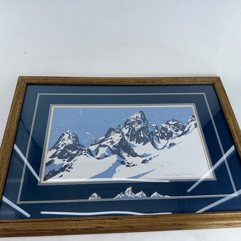 Gloria Miller Allen Framed Print 112/175 Limited Edition Mountains W/Snow